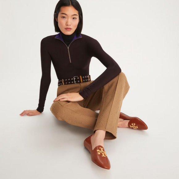 ❤️NIB Tory Burch Eleanor Loafer Leather Flat BLACK Gold US 7 7.5 8 8.5 9 9.5 10 - Picture 3 of 16